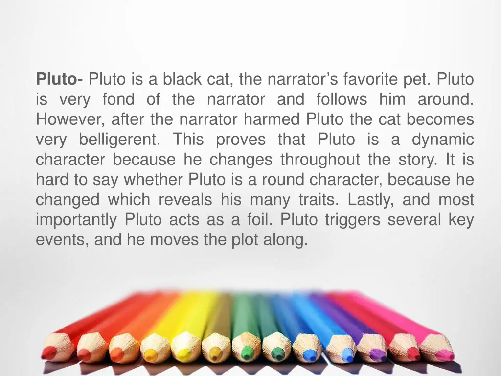 pluto pluto is a black cat the narrator