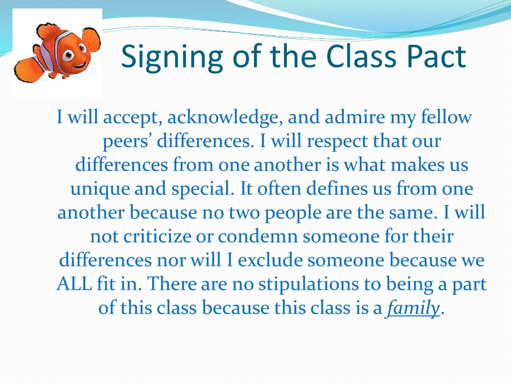 signing of the class pact