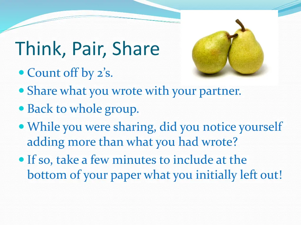 think pair share