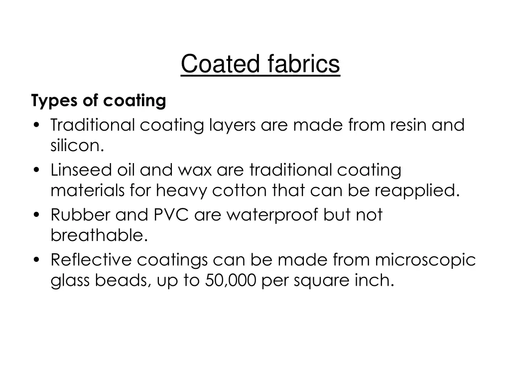 coated fabrics