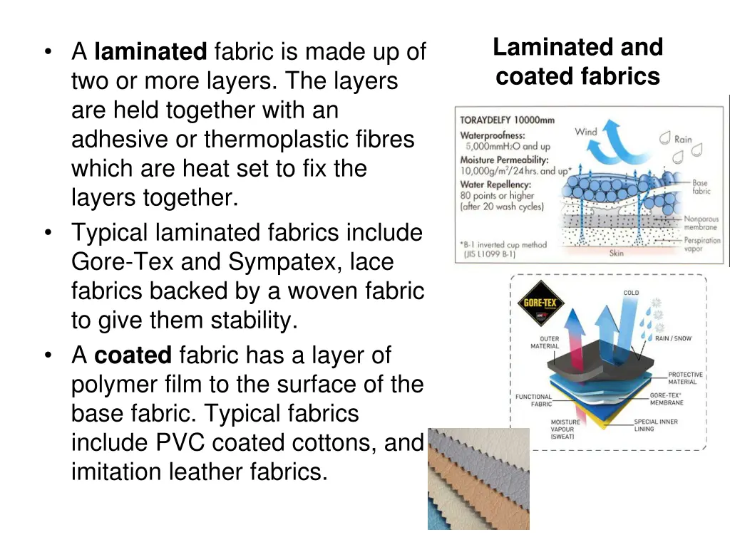 laminated and coated fabrics