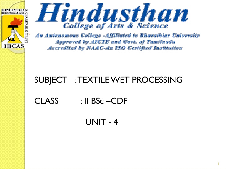 subject textile wet processing