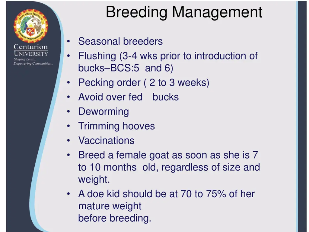 breeding management