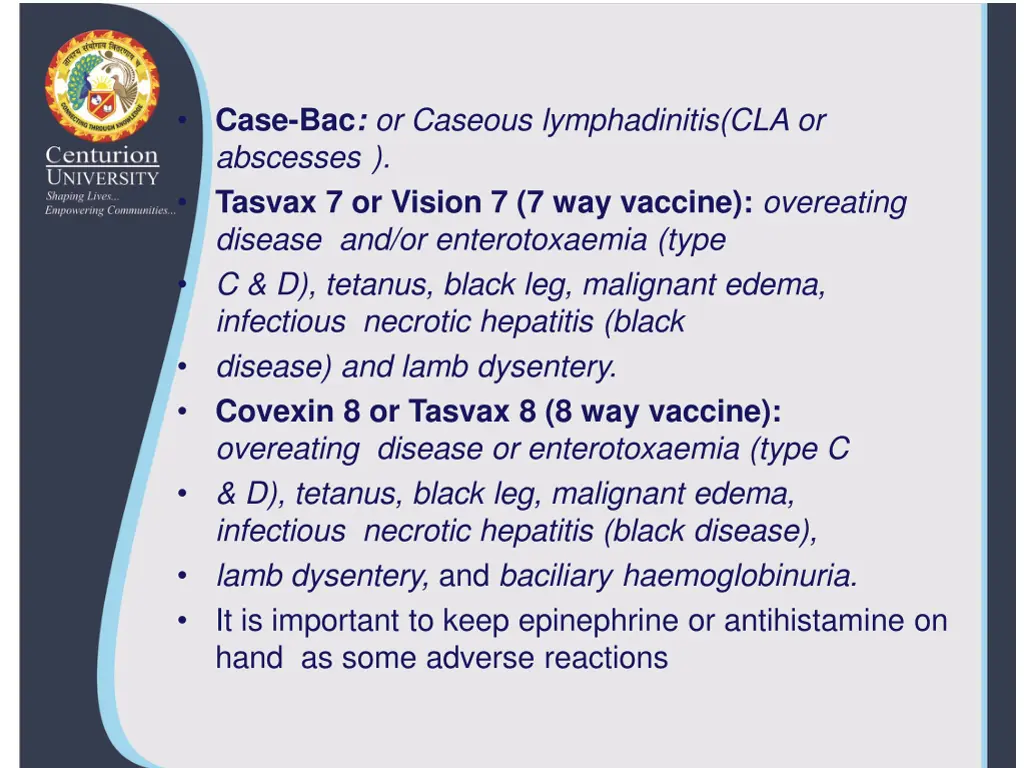 case bac or caseous lymphadinitis