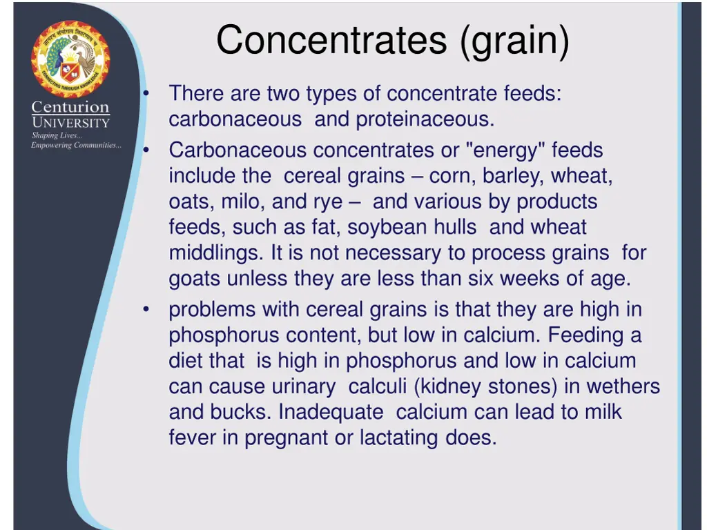 concentrates grain