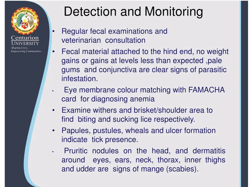 detection and monitoring