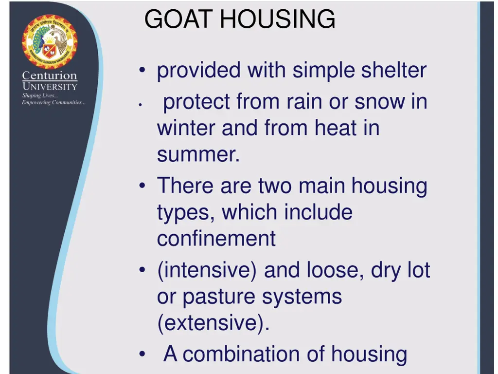 goat housing