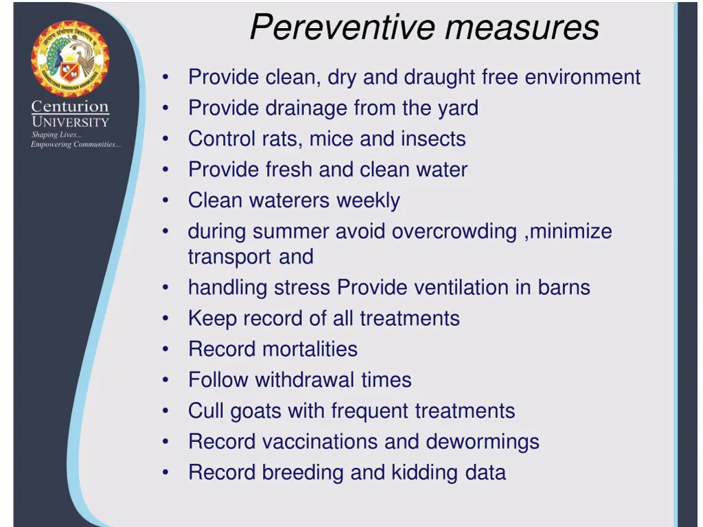 pereventive measures