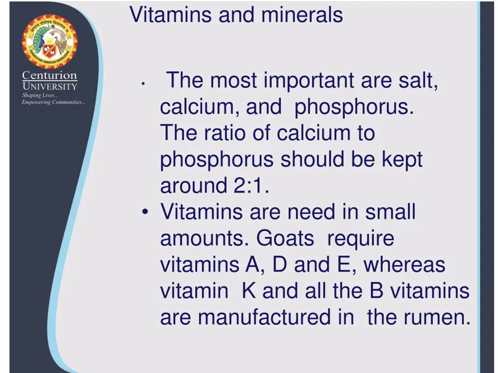 vitamins and minerals