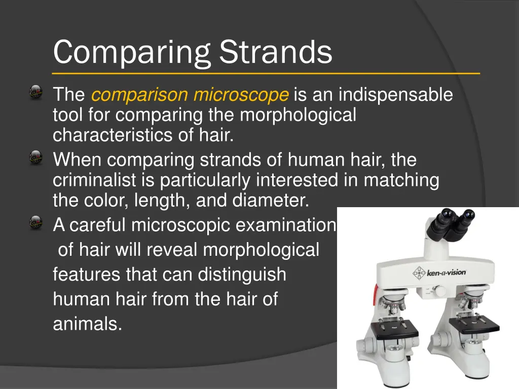 comparing strands