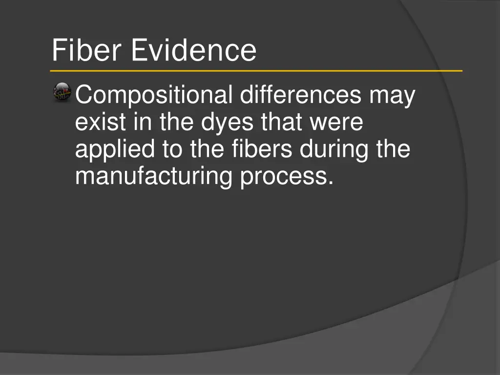 fiber evidence compositional differences