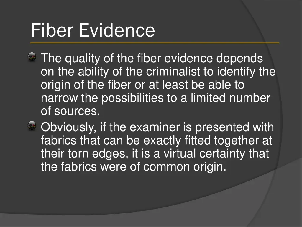 fiber evidence