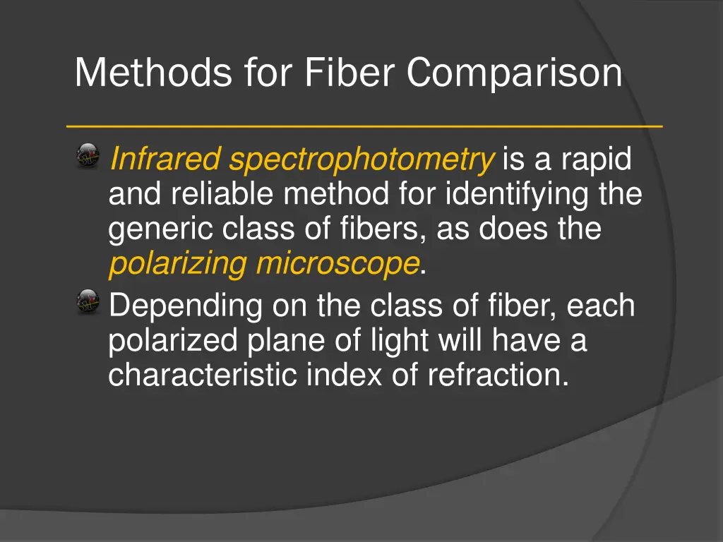 methods for fiber comparison 1