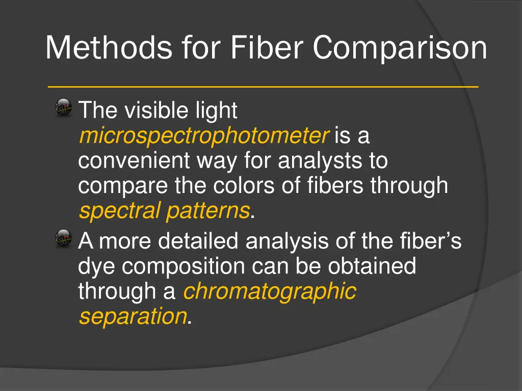 methods for fiber comparison