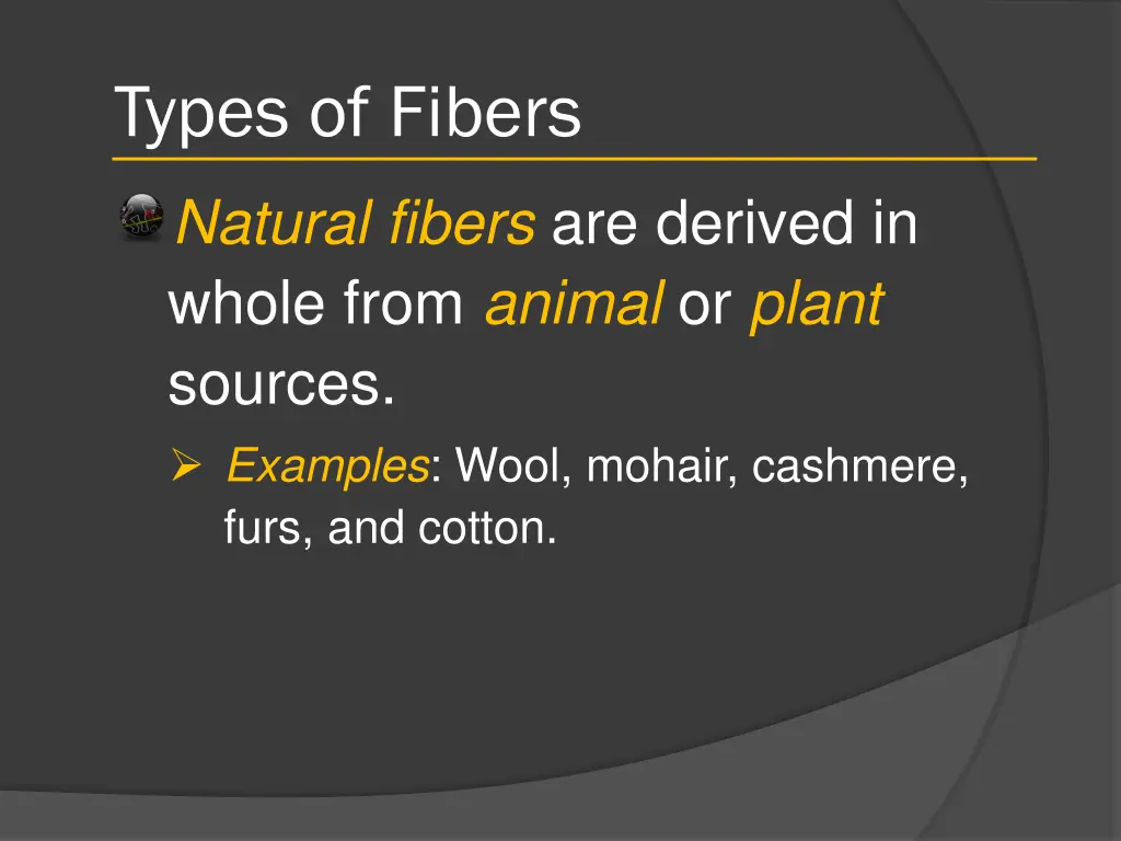 types of fibers 1