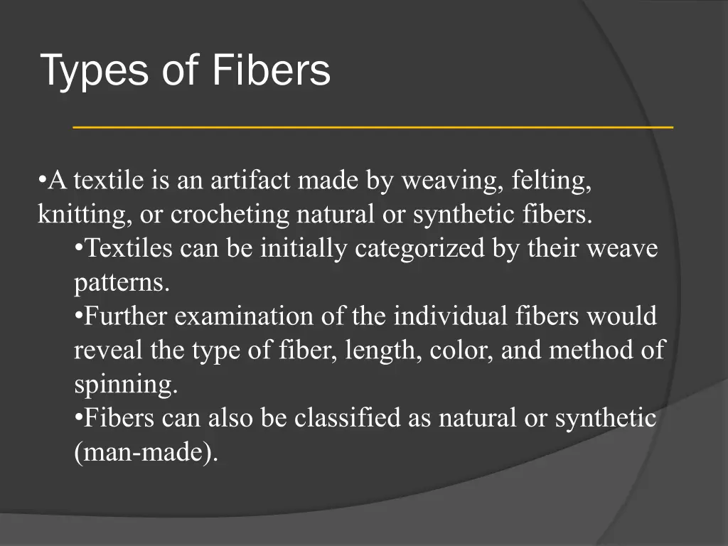 types of fibers