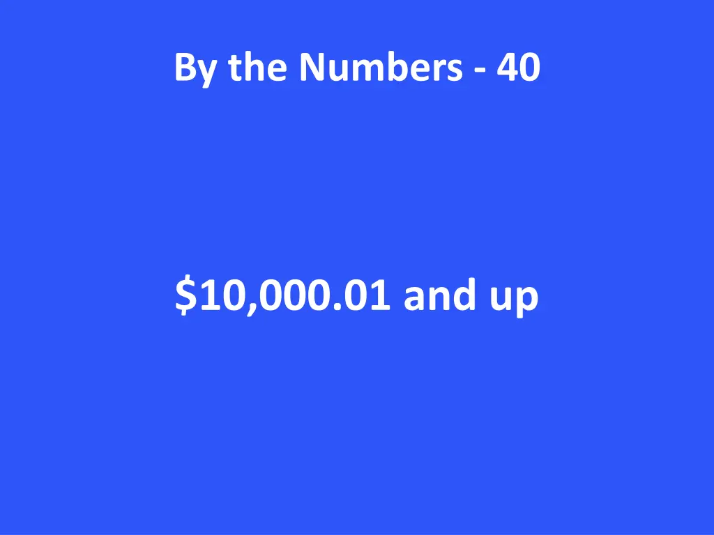 by the numbers 40