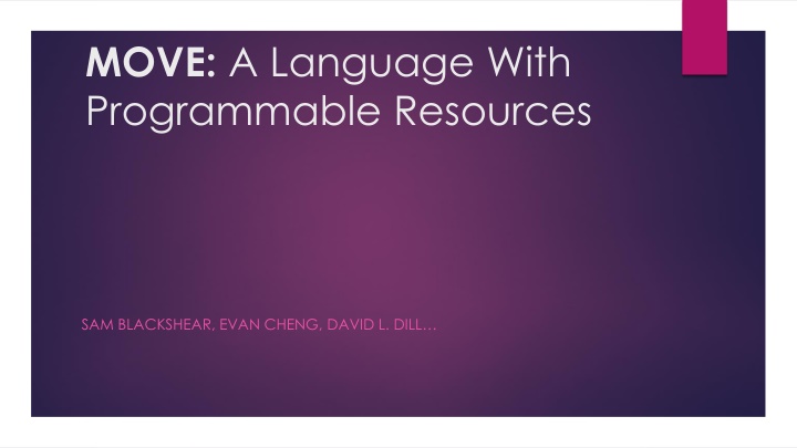 move a language with programmable resources