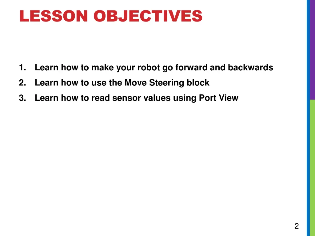 lesson objectives