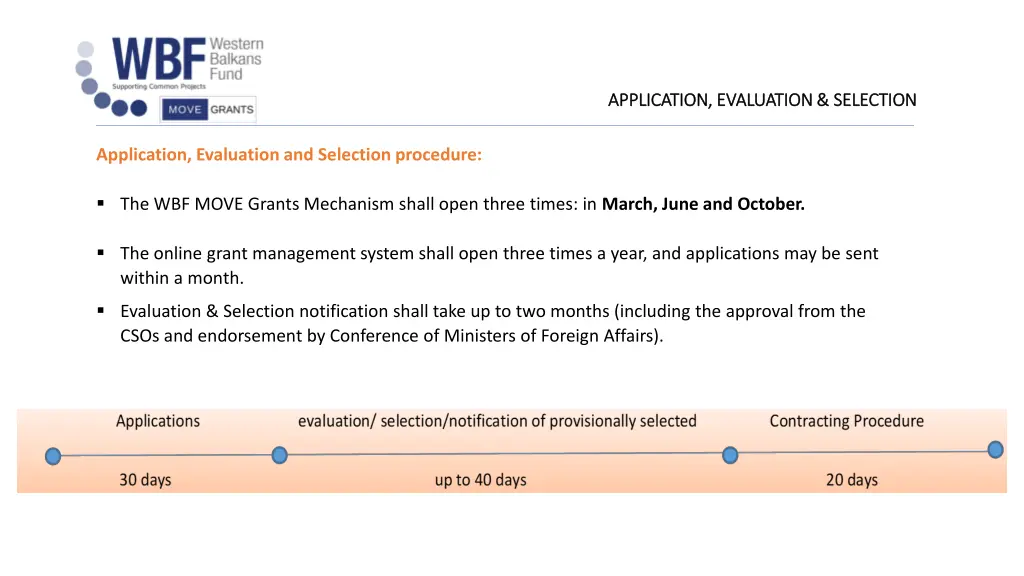 application evaluation selection application