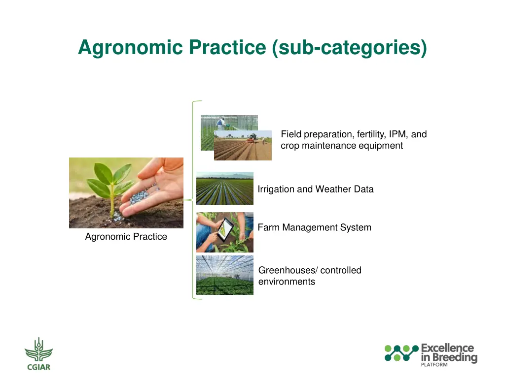 agronomic practice sub categories