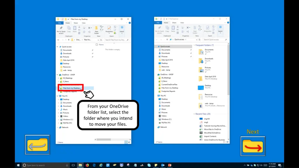 from your onedrive folder list select the folder