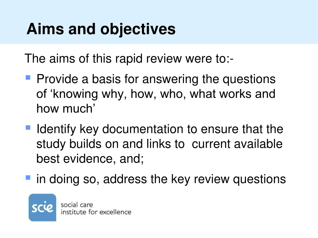 aims and objectives