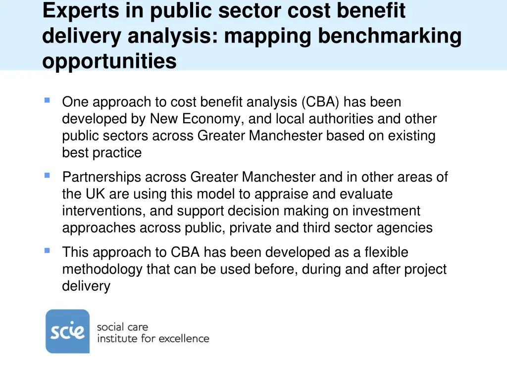 experts in public sector cost benefit delivery