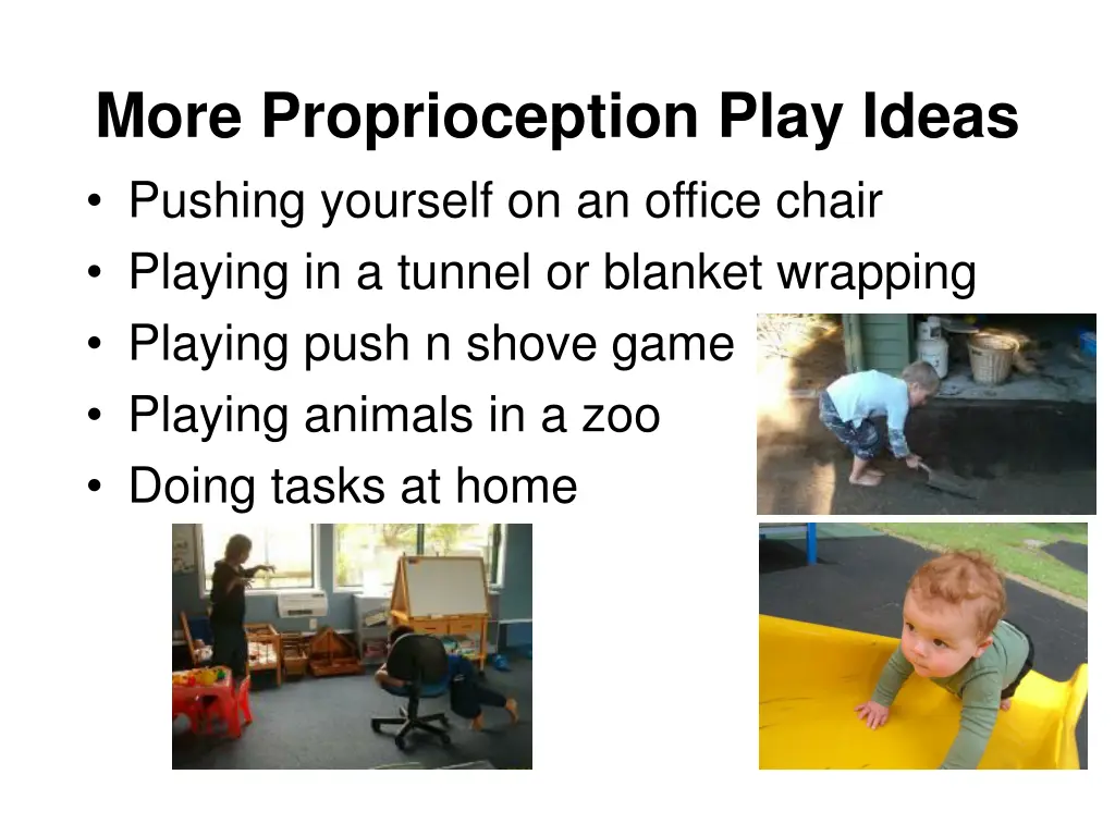 more proprioception play ideas pushing yourself