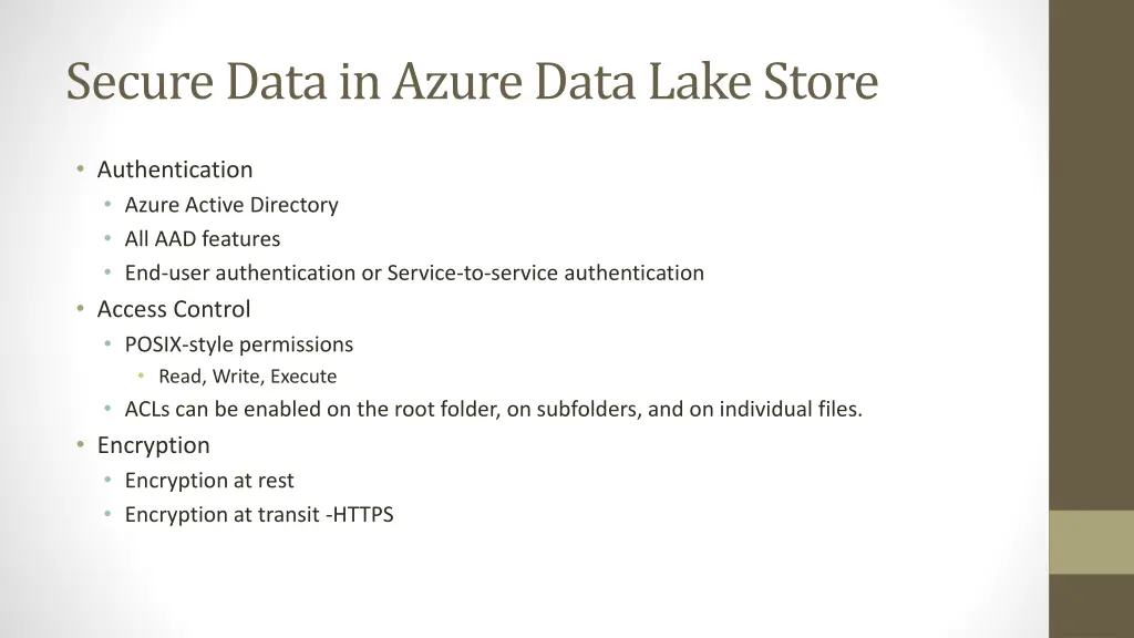 secure data in azure data lake store