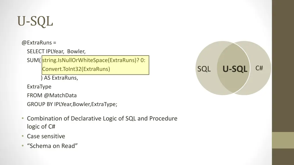 u sql