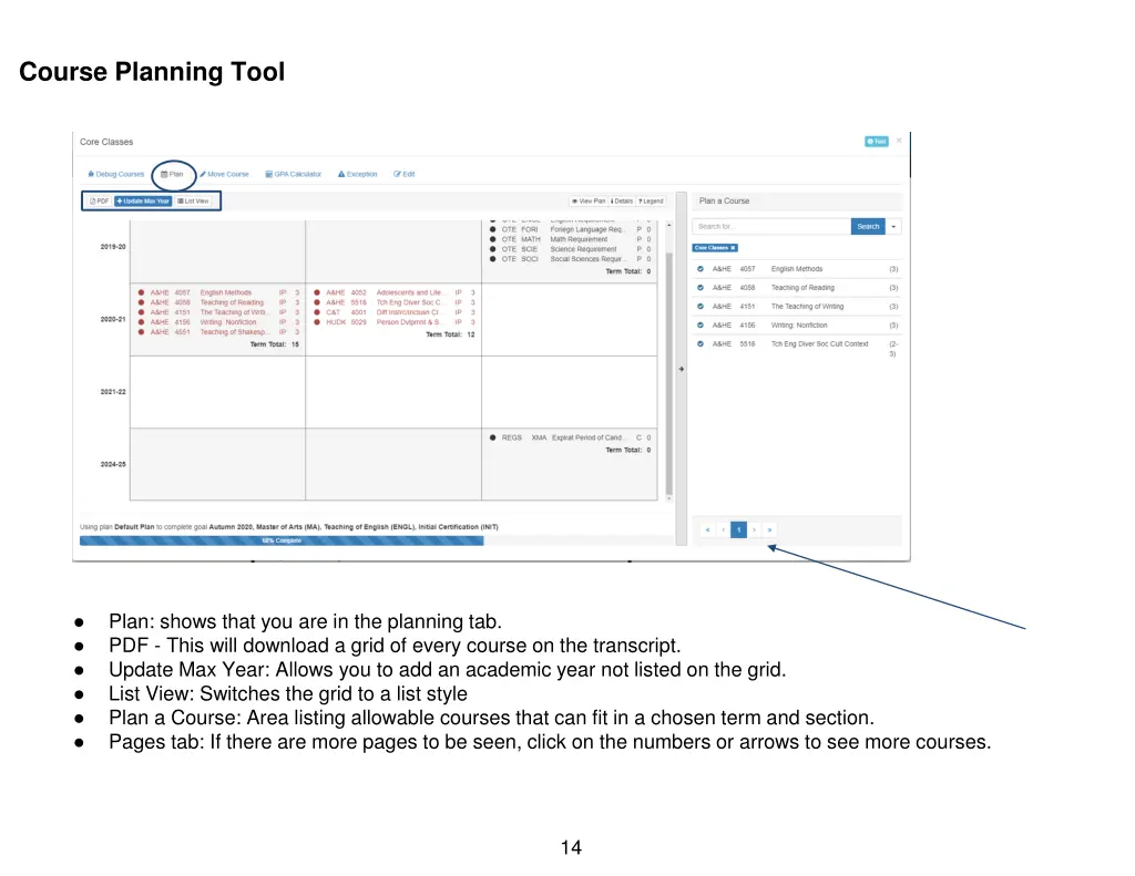 course planning tool