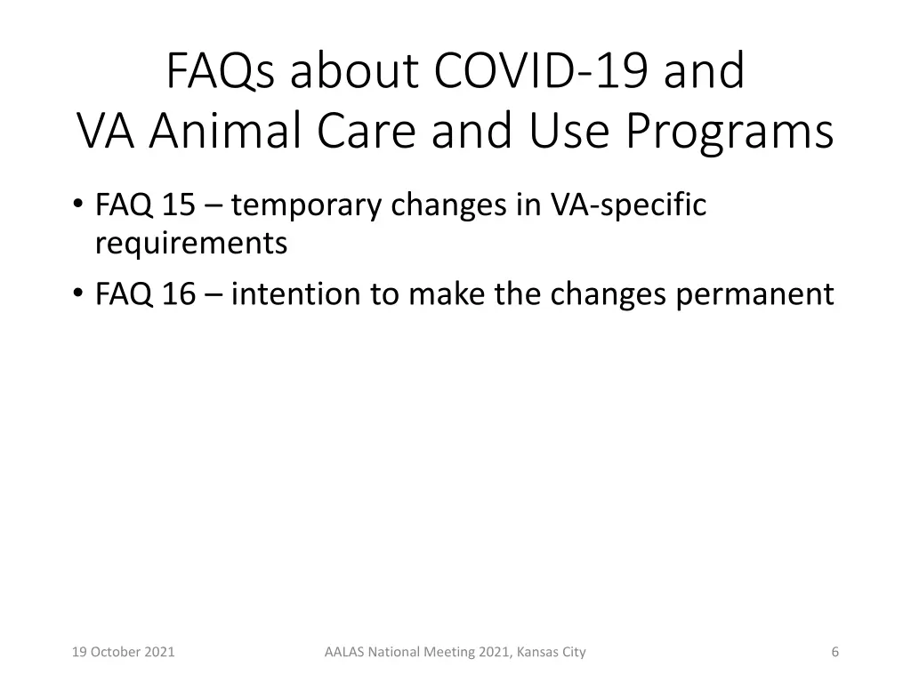 faqs about covid 19 and va animal care