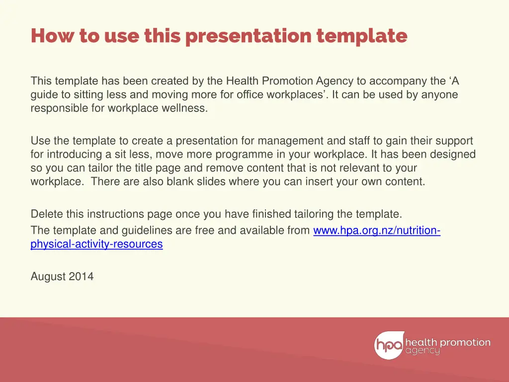 how to use this presentation template