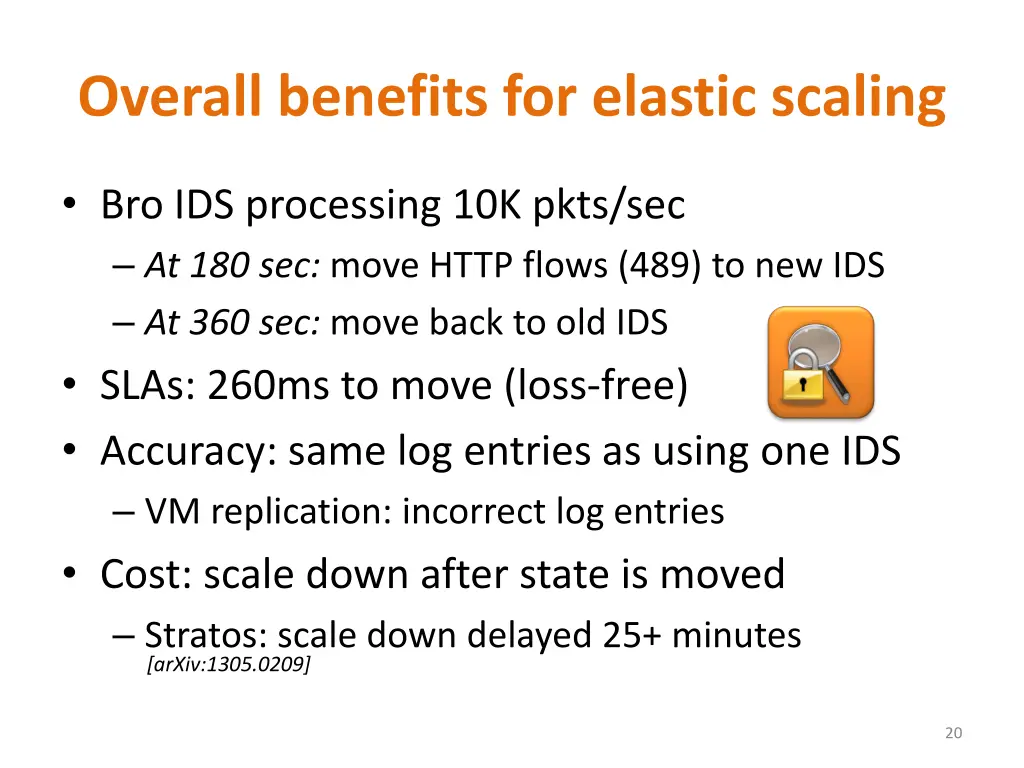 overall benefits for elastic scaling