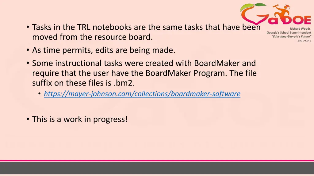 tasks in the trl notebooks are the same tasks