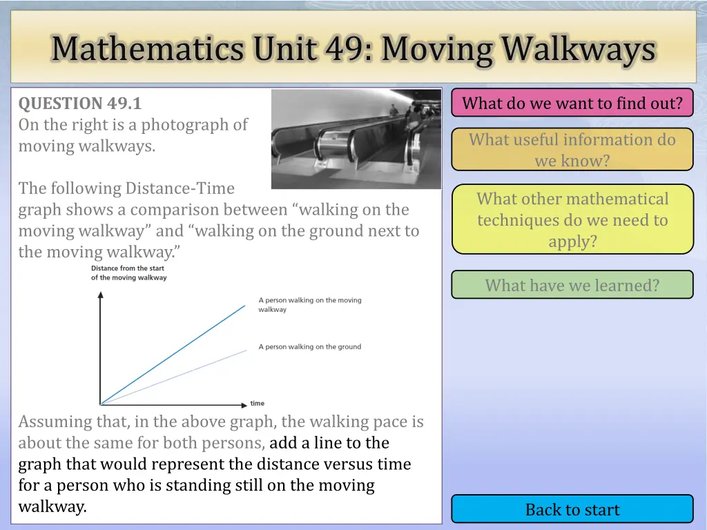 mathematics unit 49 moving walkways 1