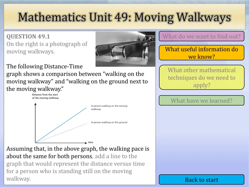 mathematics unit 49 moving walkways 2