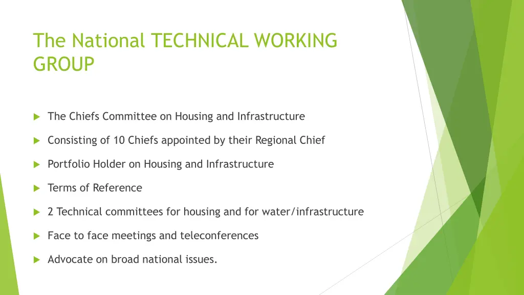 the national technical working group