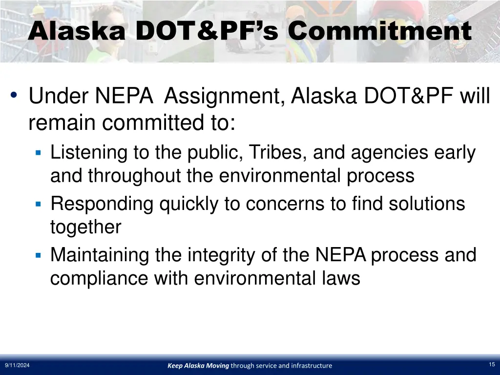 alaska dot pf s commitment