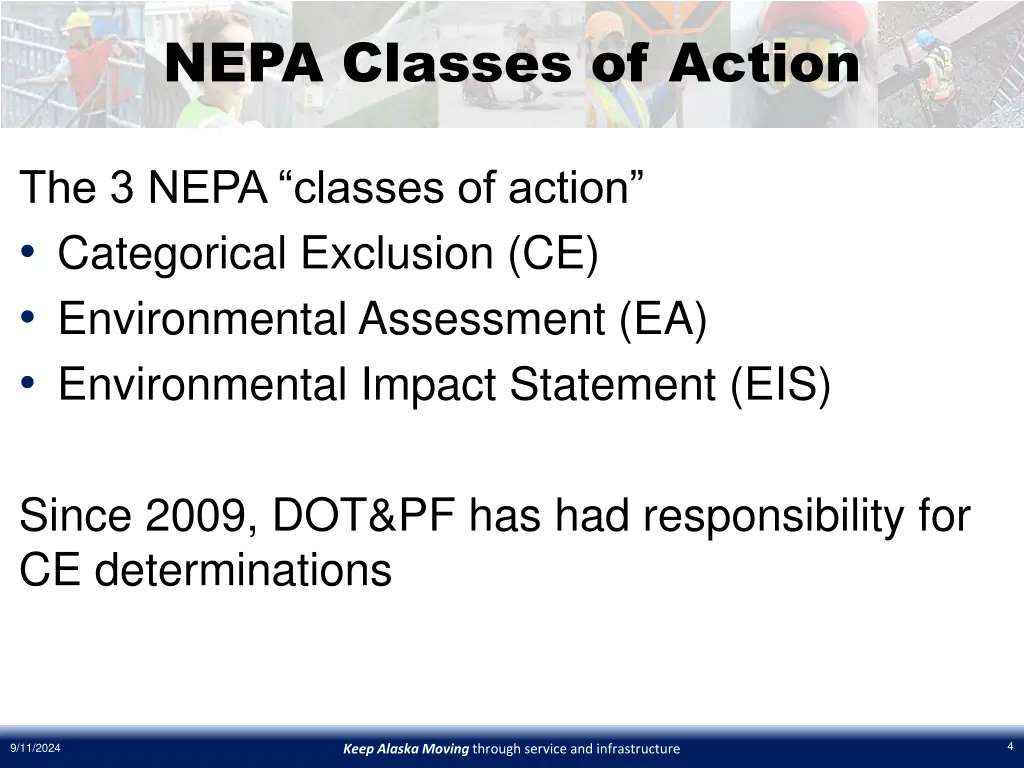 nepa classes of action