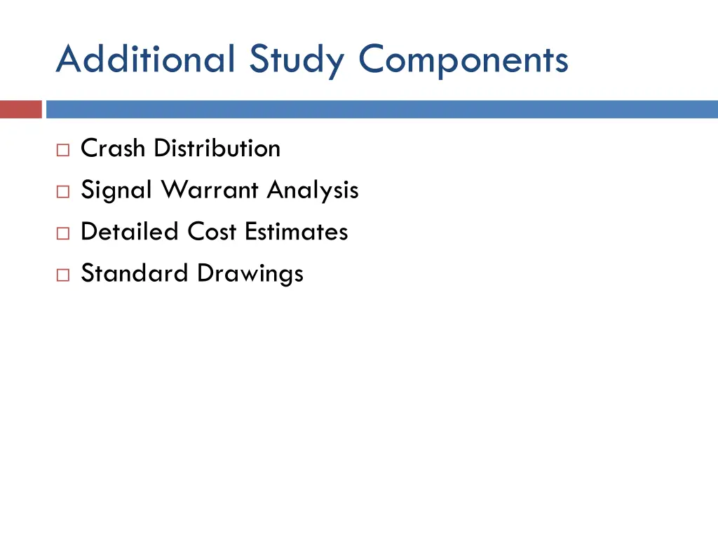 additional study components