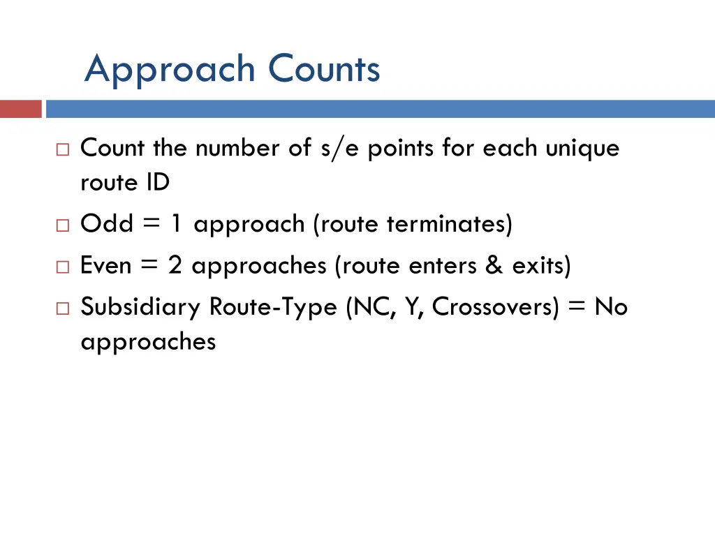 approach counts