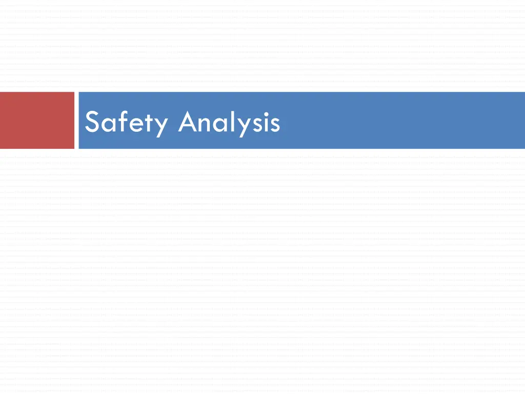 safety analysis