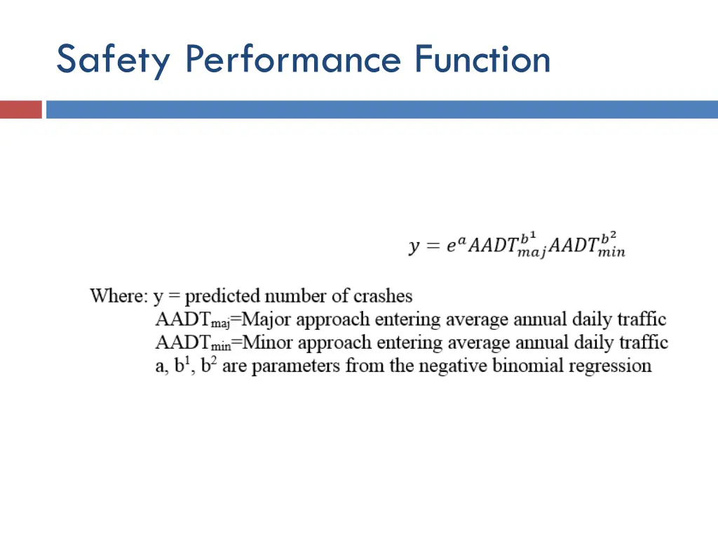 safety performance function