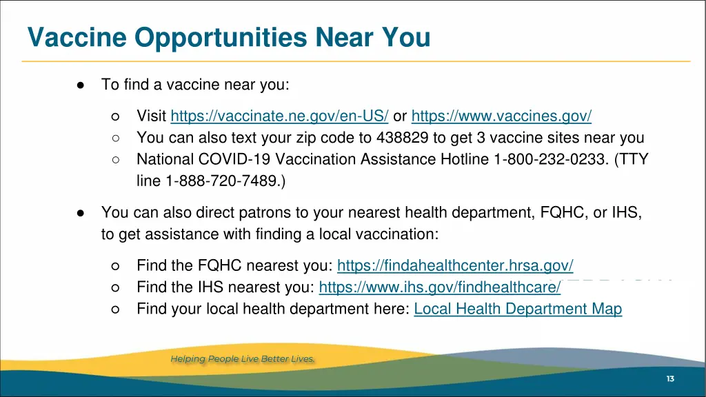 vaccine opportunities near you