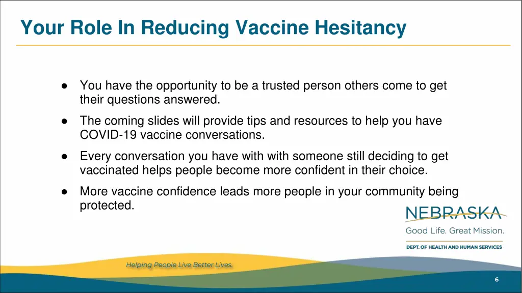 your role in reducing vaccine hesitancy