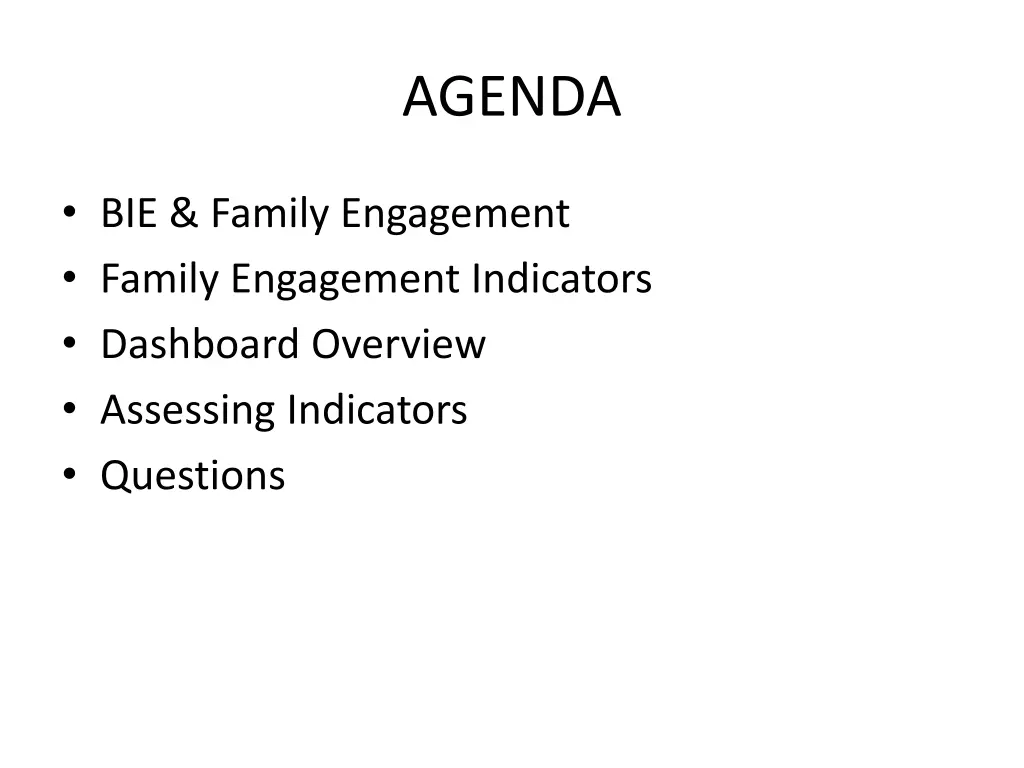 agenda