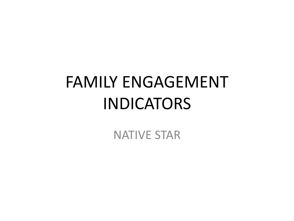 family engagement indicators 1