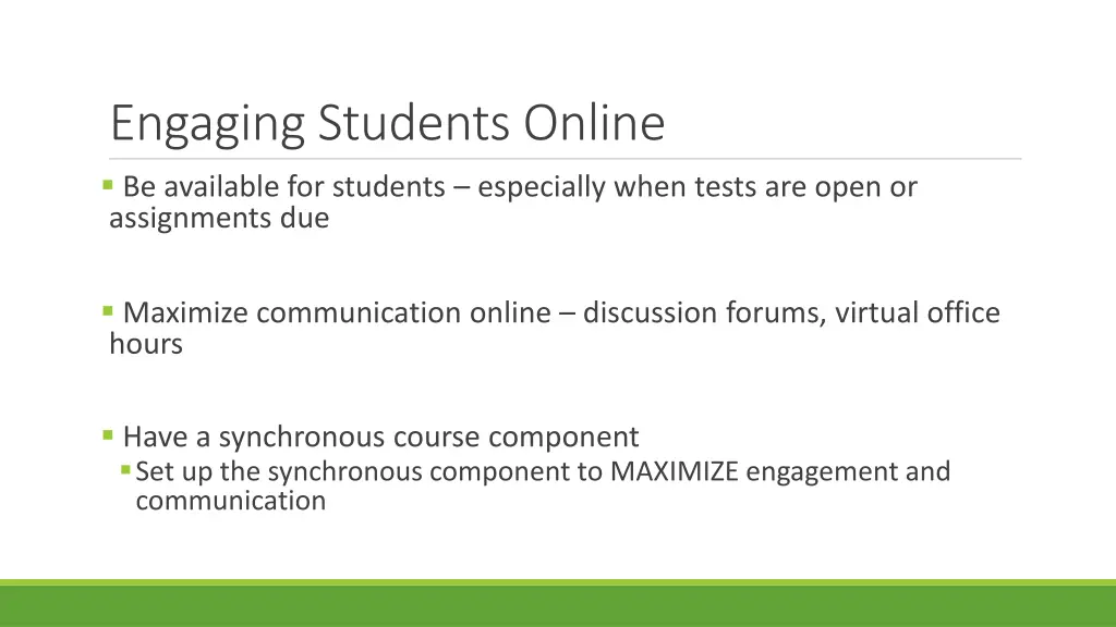 engaging students online be available